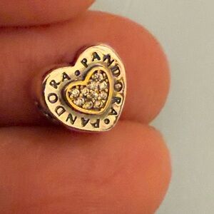 Pandora Heart Charm with Crystals